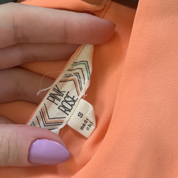 Pink Rose Peach Dress Size Small - Picture 3 of 3